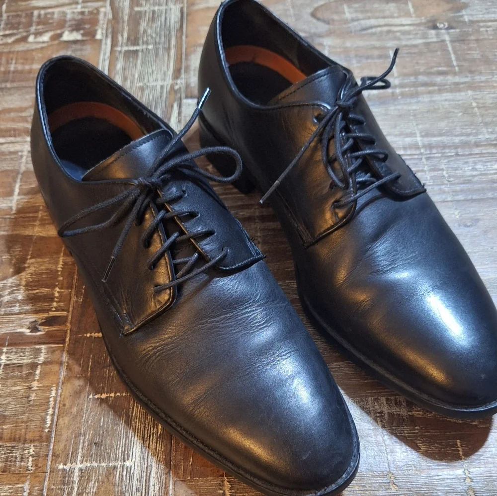 Cole Haan Men's Grand‎ Os Black Leather Oxford Lace Up Size 10.5 Dress Shoes